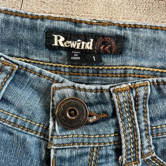 Rewind Skinny Women’s Blue Jeans Junior Size $15 - Picture 9 of 10